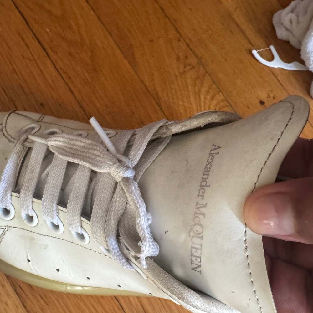 Alexander McQueen Oversized Low-Top Sneakers White/Clear Sole